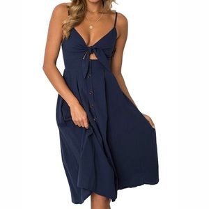 Front Tie Cut Out Dress
